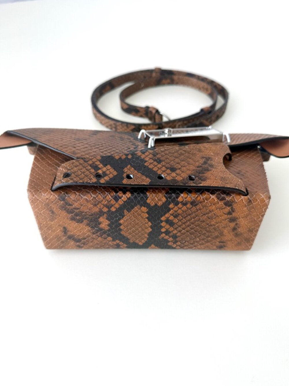 MAISON MARGIELA Snatched Python-Effect Small Bag - Picture 13 of 16